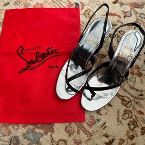 Designer Like -  Black and Silver Heels